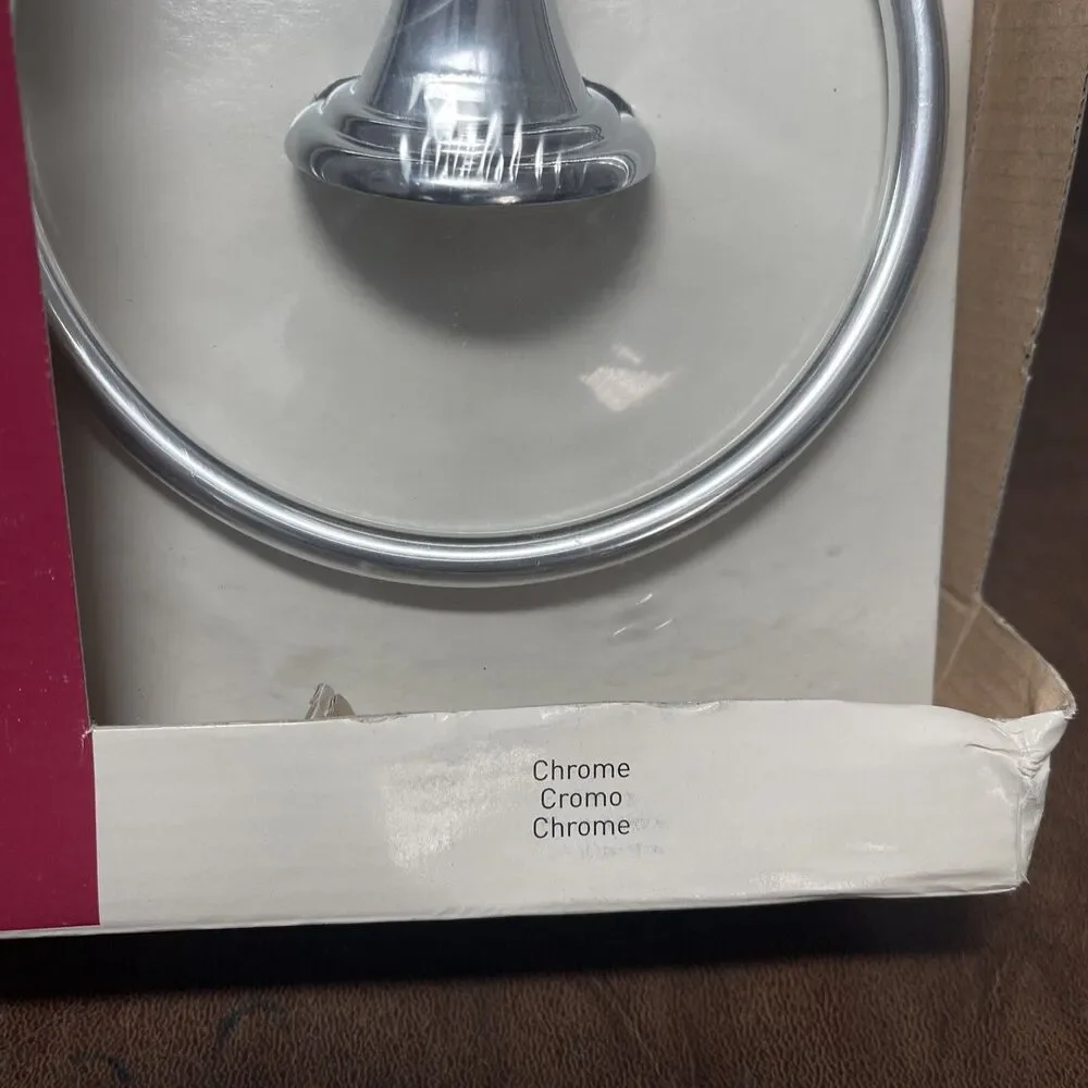 NEW Moen PARLOR Silver Chrome Towel Ring Bathroom Hardware DN5486CH